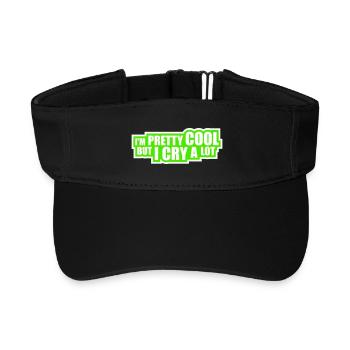 I'm Pretty Cool But I Cry A Lot Lustig Emotional - Recyceltes Visor Cap - Schwarz - Vorne