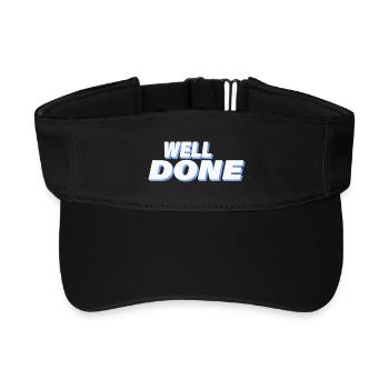 WELL DONE - Recycled Sun Visor Cap - black - Front