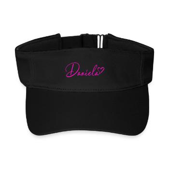 Daniela Signature Neon Pink - Recycled Sun Visor Cap - black - Front