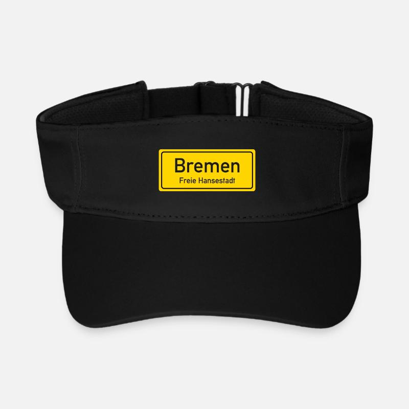 Bremen place name sign Germany - Recycled Sun Visor Cap - black