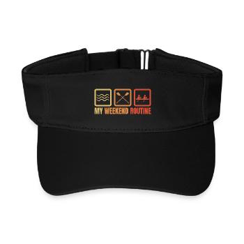 Rower Weekend Routine - Recycled Sun Visor Cap - black - Front