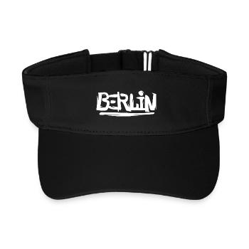 Berlin Graffiti - Stadt Liebe Brandenburg - Recyceltes Visor Cap - Schwarz - Vorne