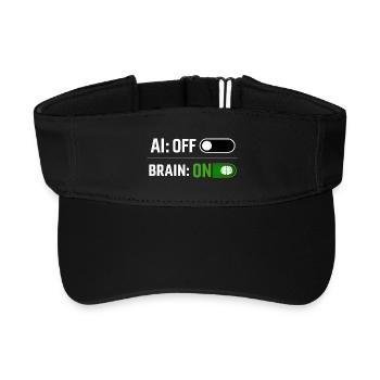 AI OFF - Recycled Sun Visor Cap - black - Front
