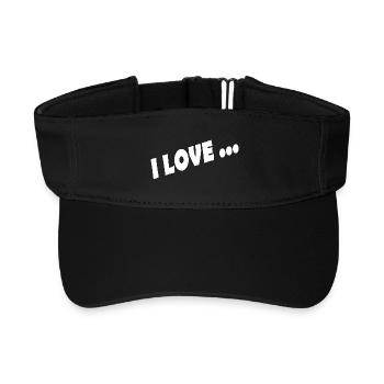 i love - Recycled Sun Visor Cap - black - Front