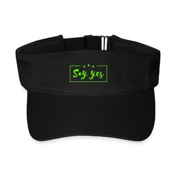 Say yes claim | Vectorgraphic - Recycled Sun Visor Cap - black - Front