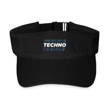 Techno Design Probe, für DJ EDM Techno House - Recyceltes Visor Cap - Schwarz - Vorne