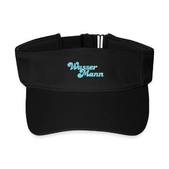 Wassermann Schuppen Wasser Sternzeichen Pool - Recyceltes Visor Cap - Schwarz - Vorne