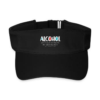 Alcohol (dark) - Recycled Sun Visor Cap - black - Front