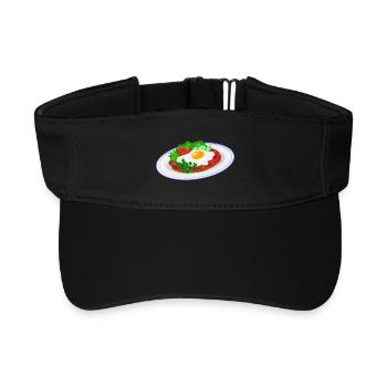 Traditionelles Englisches Frühstück - Recyceltes Visor Cap - Schwarz - Vorne