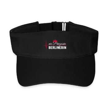 Nix Prinzessin - Berlinerin - EKG Puls Geschenk - Recyceltes Visor Cap - Schwarz - Vorne