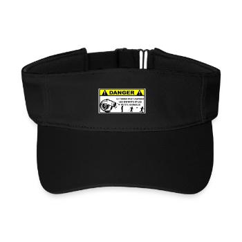 Attention  - Visière de sport recyclée - noir - Devant
