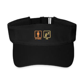 Plumber Stick Figures - Recycled Sun Visor Cap - black - Front