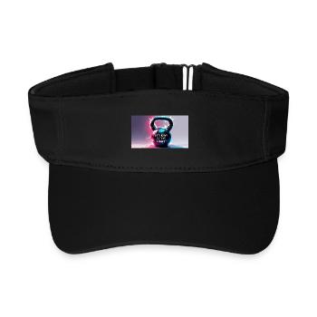 Kettelball avec slogan de motivation - Visière de sport recyclée - noir - Devant