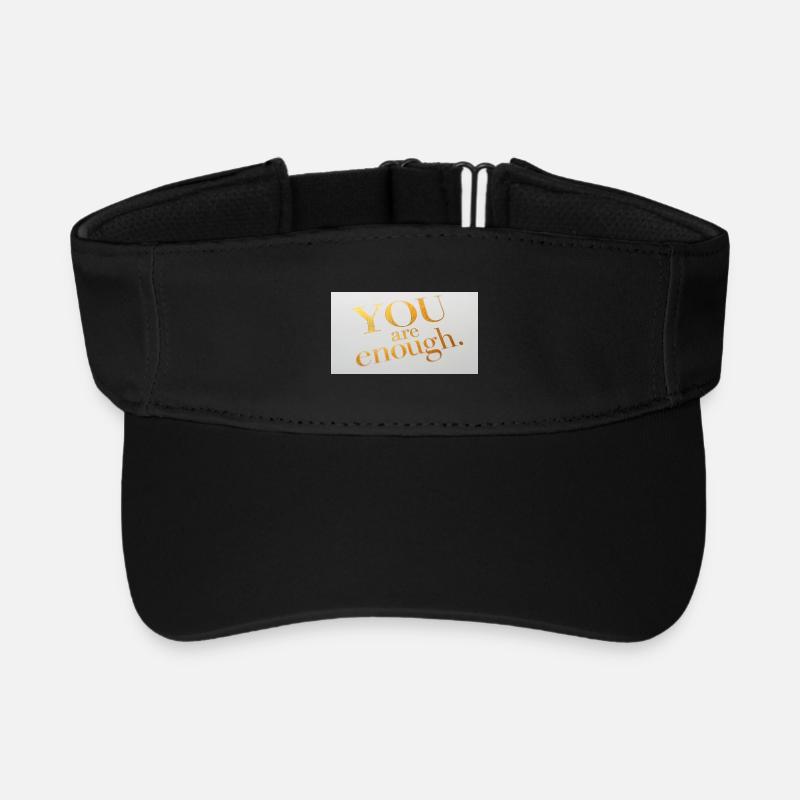 Motivational Gold Foil Text Print - Recycled Sun Visor Cap - black