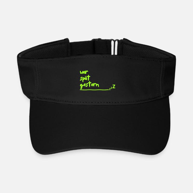 was late yesterday - Recycled Sun Visor Cap - black