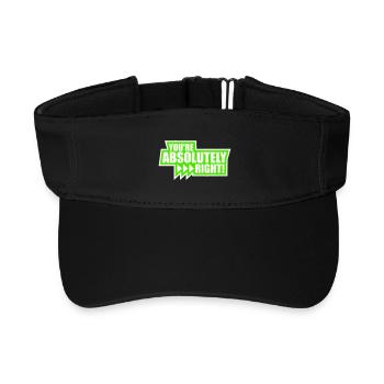 You're Absolutely Right Lustig Sarkastisch KI Logo - Recyceltes Visor Cap - Schwarz - Vorne