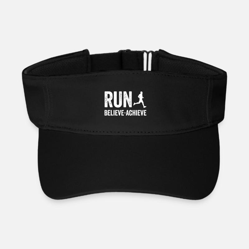Marathon - Courir. Croire. Accomplir. - Visière de sport recyclée - noir