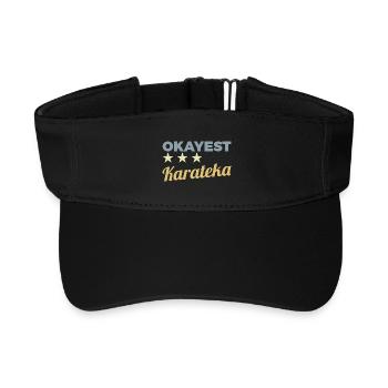 Okayest Karateka - Recyceltes Visor Cap - Schwarz - Vorne