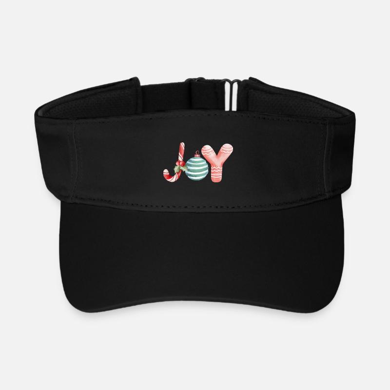 Joy Christmas Scripture Ornament - Recycled Sun Visor Cap - black