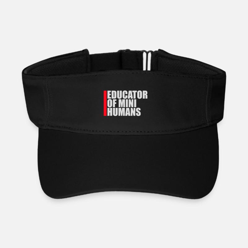 Educator Of Little Humans Lehrer Lustig Kinder - Recyceltes Visor Cap - Schwarz