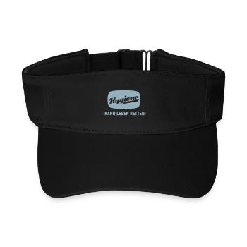 Hygiene can save lives! - Recycled Sun Visor Cap - black - Front