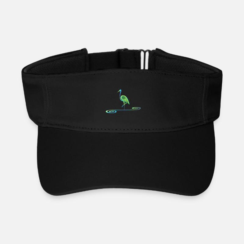 Celtic Heron - Recycled Sun Visor Cap - black