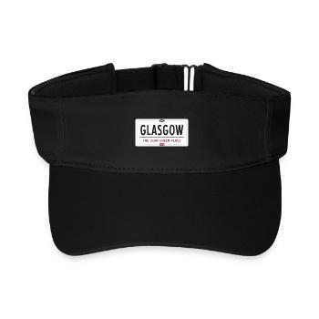 Signe de nom de lieu de Glasgow - Visière de sport recyclée - noir - Devant