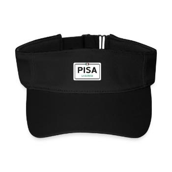 Panneau de la ville de Pise - Visière de sport recyclée - noir - Devant