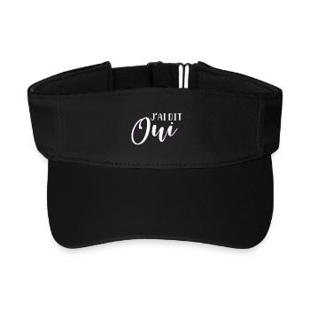 I said yes - Recycled Sun Visor Cap - black - Front