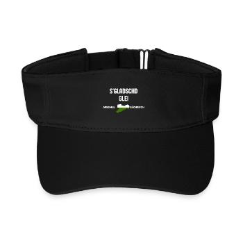S'Gladschd Glei East German Funny Saying - Recycled Sun Visor Cap - black - Front
