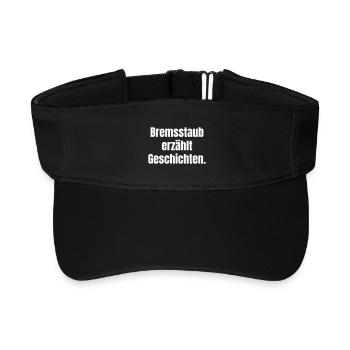 La poussière de frein raconte des histoires - Visière de sport recyclée - noir - Devant