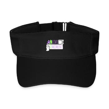 Live In The Moment Mindfulness Presence Awareness - Recycled Sun Visor Cap - black - Front