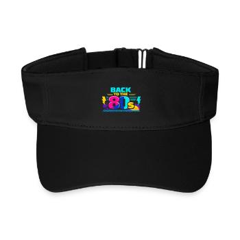 Back to the 80s Neon - Recycled Sun Visor Cap - black - Front