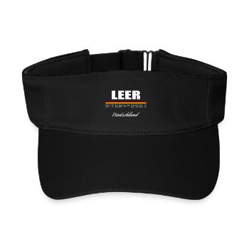 Leer - Recyceltes Visor Cap - Schwarz - Vorne