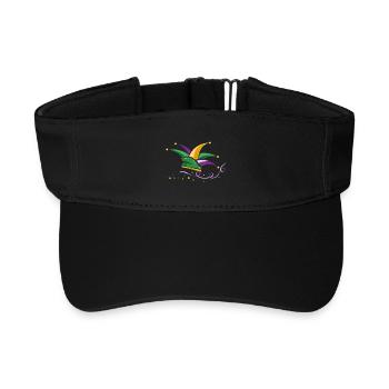 Narrenkappe Mardi Gras New Orleans Karneval - Recyceltes Visor Cap - Schwarz - Vorne
