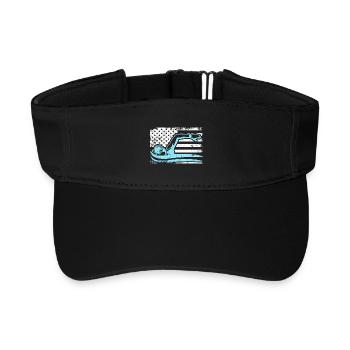 Patriotic swimmer - Recycled Sun Visor Cap - black - Front