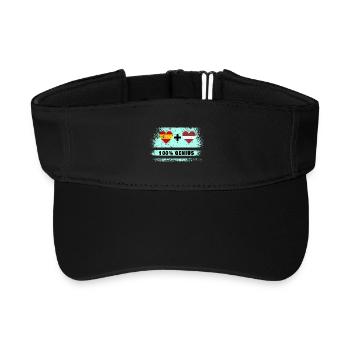L’Espagne et la Lettonie 100% drapeau génie - Visière de sport recyclée - noir - Devant