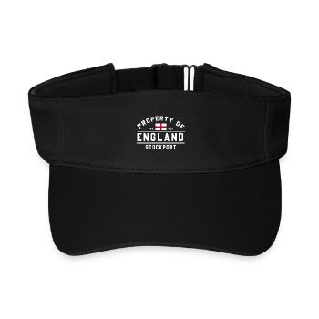England Stockport Property Logo - Recycled Sun Visor Cap - black - Front