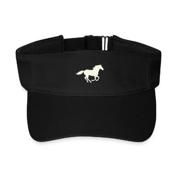 Jumping Stallion Silhouette - Recycled Sun Visor Cap - black - Front