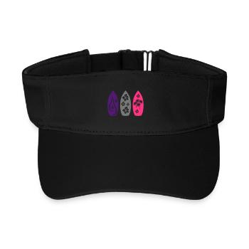 surfboard - Recycled Sun Visor Cap - black - Front