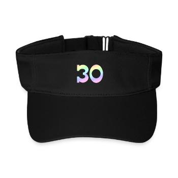 feiern, 30 pastell Verlauf - Recyceltes Visor Cap - Schwarz - Vorne