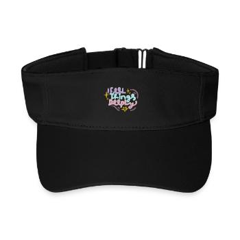 Feel deeply in pastel - Recycled Sun Visor Cap - black - Front