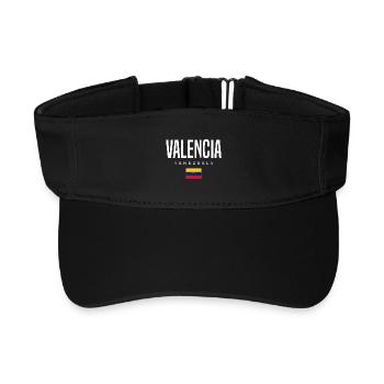 Valencia, Venezuela - Recycled Sun Visor Cap - black - Front