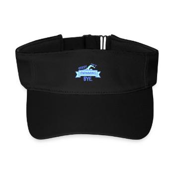 Sorry Can't Swimming Bye Schwimmer Ausrede Humor - Recyceltes Visor Cap - Schwarz - Vorne