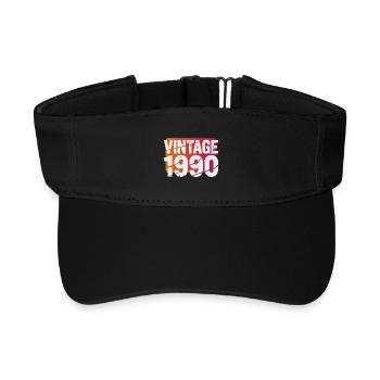 Logo vintage en texte vieilli de 1990 - Visière de sport recyclée - noir - Devant