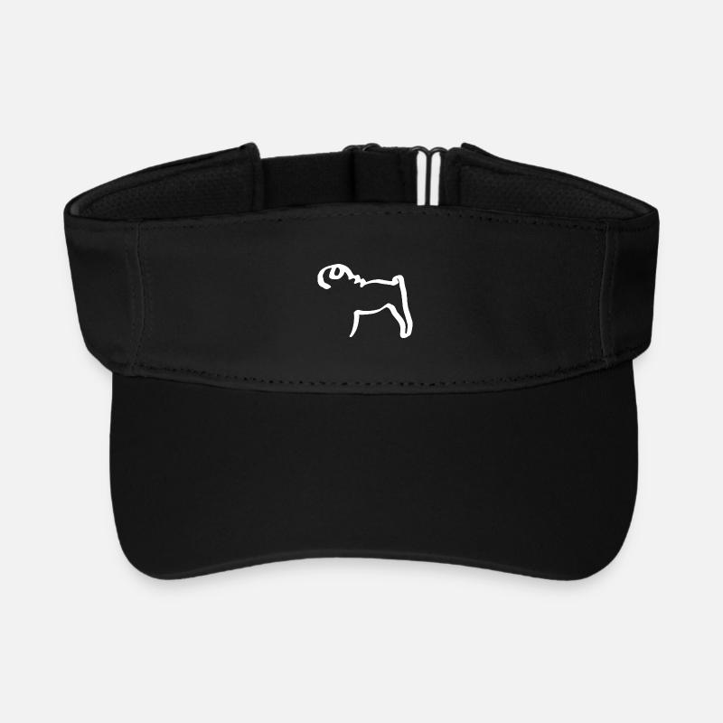 Linienmops - Recyceltes Visor Cap - Schwarz