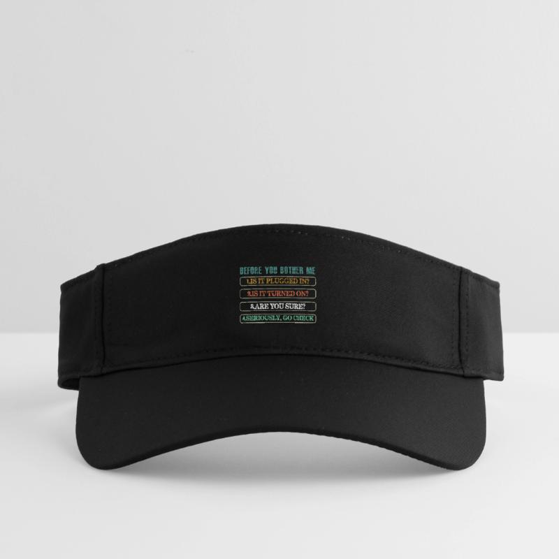 Information Technology Tech Technical Support Recycled Sun Visor Cap
