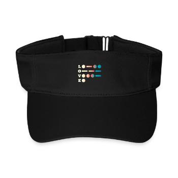 Aimer le code Morse - Visière de sport recyclée - noir - Devant