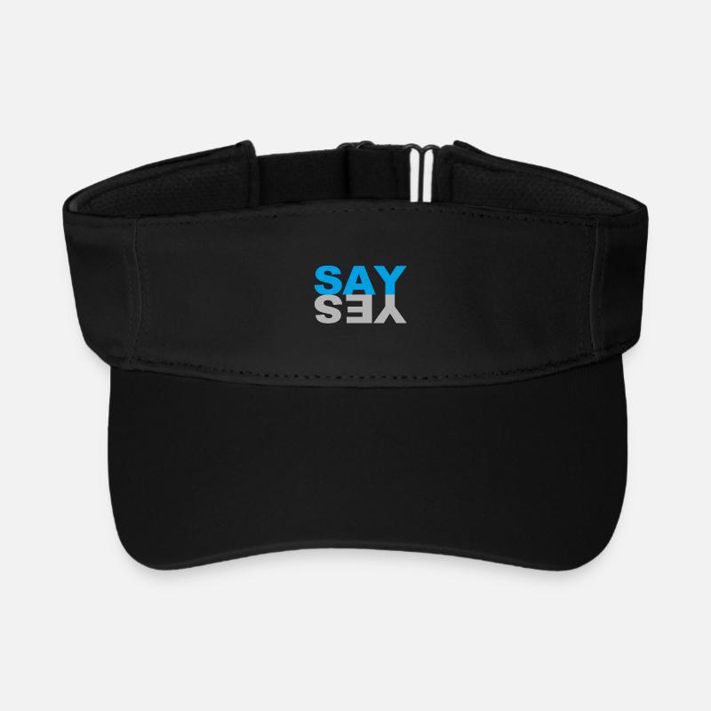 SAY YES - Recyceltes Visor Cap - Schwarz