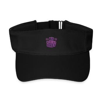 Bozena comme prénom - Visière de sport recyclée - noir - Devant